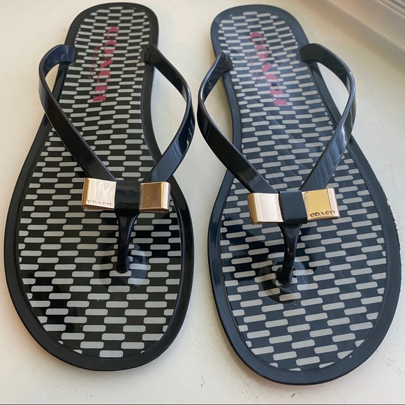 coach landon jelly flip flops